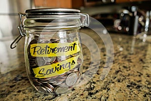 Retirement Savings Money Jar