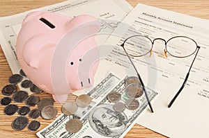 Retirement savings Piggy Bank