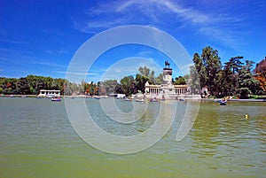 Retiro Pond in Madrid, Spain photo