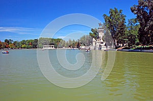 Retiro Pond in Madrid, Spain photo