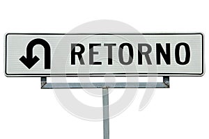 Retorno U-turn sign