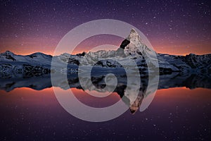 Retouch photo Reflection of matterhorn