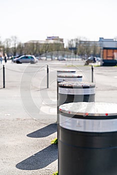 Retractable bollard with LED edge