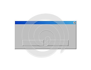 Retro 00s PC system message template. Copy space blank element for text. Empty program notification isolated. Message interface of