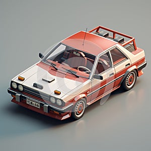 Retro 3d Models Of Ford With Rumiko Takahashi Style