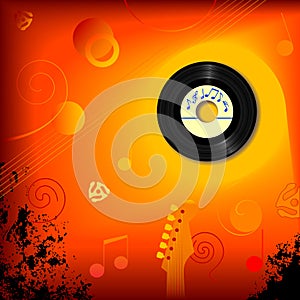 Retro 45 RPM Music Background