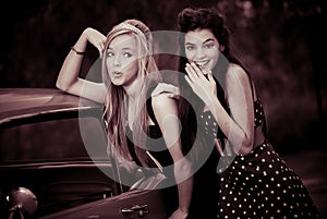 Retro 60s teens photo