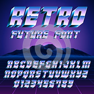 Retro 80s Alphabet and Numbers