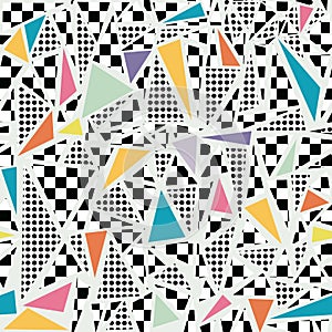 Retro 80s memphis pattern background