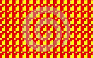 Retro abstract 80s 90s design pattern background.Geometric shapes in red and yellow colors. High quality 4k recording.