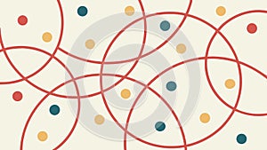 Retro Abstract Circle Pattern Vector Background, vector design Generative AI