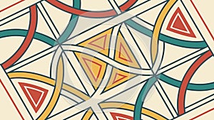 Retro Abstract Geometric Pattern with Triangles, vector design Generative AI