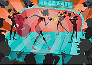 Retro Abstract Jazz Festival Poster