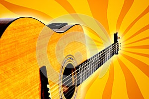 Retro acoustic guitar