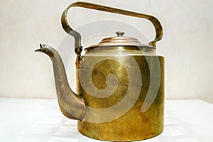 Retro aeneous teapot
