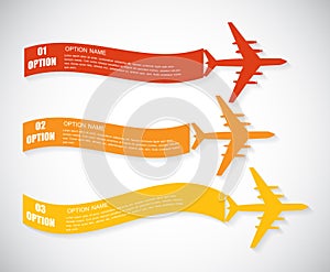 Retro Airplane Banner. Vector Illustration.