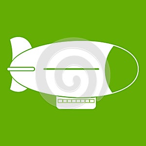 Retro airship icon green