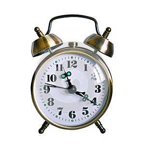 Retro Alarm clock isolated