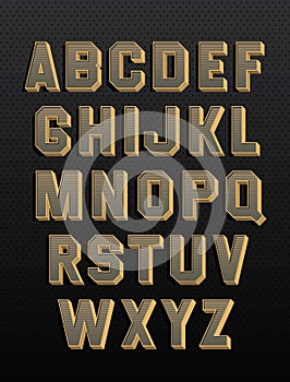 Retro alphabet. Vintage style. Vector font photo