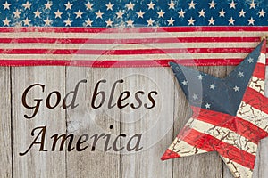 Retro America patriotic message with star photo
