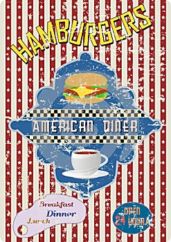 Retro american diner sign