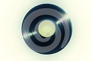 Retro analogue style image of a vinyl record