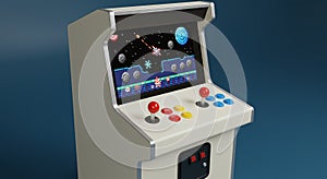 Retro Arcade Game Machine