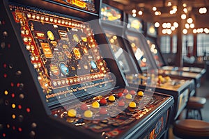 Vintage Arcade Game Machine