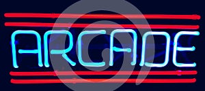 Retro arcade neon sign