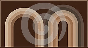 Retro Archway Pattern with Earthy Tones