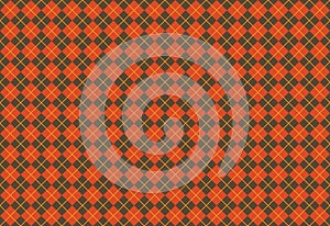 Retro argyle pattern with numerous lozenges or diamonds in brown and orange