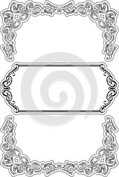 Retro art ornate greeting border