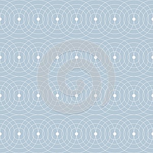 Retro Atomic 1950s Mid Century Vintage Seamless Background Circles Blue