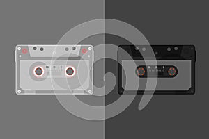 Retro Audio cassette. Modern flat style vector illustration. photo