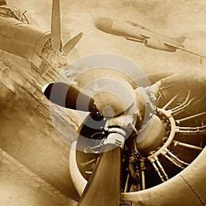 Retro aviation background