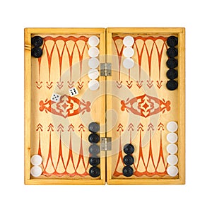 Retro backgammon game