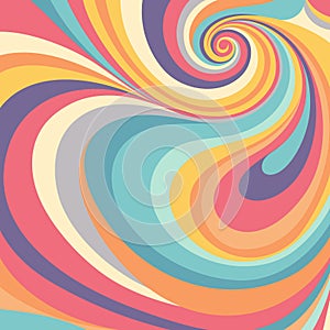 Retro background with colorful stripes.