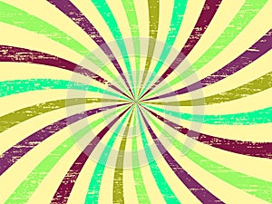 .Retro background with curved, rays or stripes in the center. Rotating, spiral stripes. Sunburst retro background with