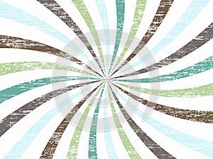 Retro background with curved, rays or stripes in the center. Rotating, spiral stripes. Sunburst retro background with