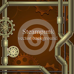 Retro background. Steampunk