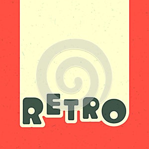Retro background with vintage grunge texture. Vector illustration