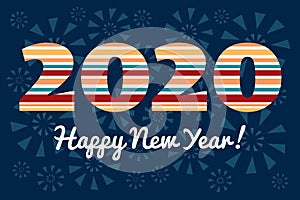 Retro banner striped 2020