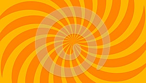Retro banner with sun and rays in style of 70s