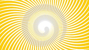 Retro banner with sun and rays in style of 70s