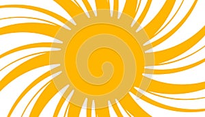 Retro banner with sun and rays in style of 70s