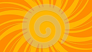 Retro banner with sun and rays in style of 70s