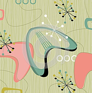 Retro Barkcloth Fabric