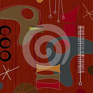 Retro Barkcloth Weave (Vector)