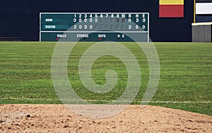 Retro baseball scoreboard