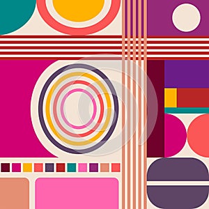 Retro Bauhaus Modern Art Abstract Pattern